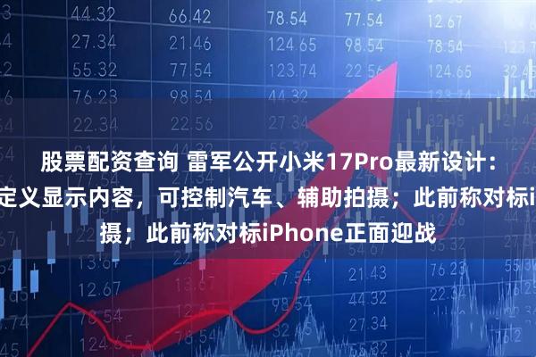股票配资查询 雷军公开小米17Pro最新设计：全新背屏设计自定义显示内容，可控制汽车、辅助拍摄；此前称对标iPhone正面迎战