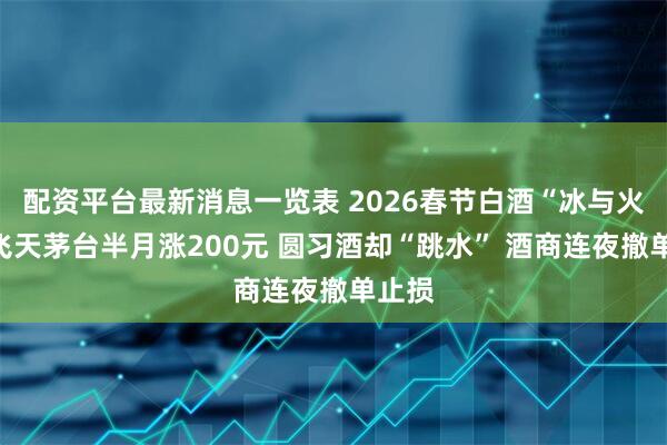 配资平台最新消息一览表 2026春节白酒“冰与火”：飞天茅台半月涨200元 圆习酒却“跳水” 酒商连夜撤单止损